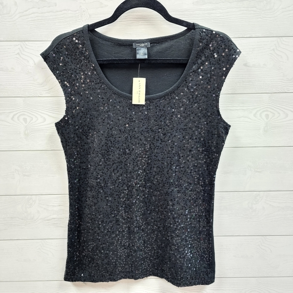 Ann Taylor Sequin Top‎